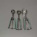 Cookie Scoop Set, 3Pcs Ice Cream Scoop, Cookie Scoops for Baking Set of 3, 18/8 Stainless Steel Cookie Scooper for Baking, Ice Cream Scooper with Trigger Release, Mint Soft Grip Cookie Dough Scoop