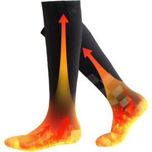 Heated Socks for Men Women, Washable Electric Heating Sock Up to 8 Hours with 3 Heating Levels, Rechargeable Warm Socks with Battery for Outdoor Camping Hiking Hunting Skiing Cycling Winter