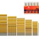 INTOO Mini Drill Bit Set 60 Pcs+12 Pcs Free High Speed Steel HSS Titanium Micro Drill Bits 3/64"-1/8" Metal,Plastic,Wood, Small Drill Bit