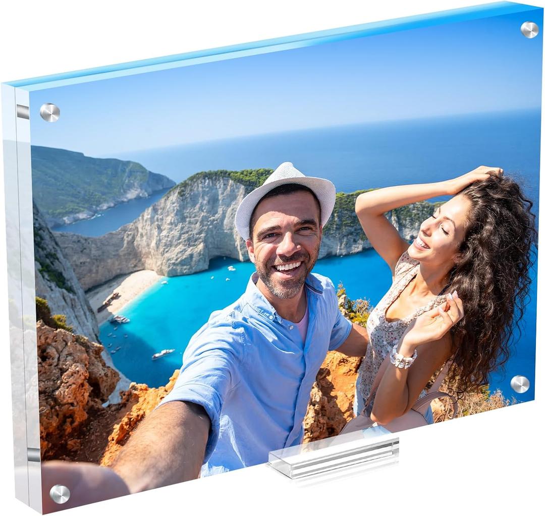 8x10 Acrylic Picture Frame with Magnetic, Clear Diploma Degree Frame with Base, Lucite Transparent Photo Frame for Tabletop Display with Exquisite Package (11 x 14 in)