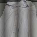 Soft Wrinkle-Free Women's Button Down Dress Shirts Solid Long Sleeve Work Blouses Fit Stretch Casual Tops (Large, White)