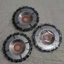 3 Pieces 5/8 Inch Wood Carving Disc Chain Disc Saw Blades for 4 Inch/ 4-1/2 Inch Angle Grinder-4 Inch 22 Teeth Wood Carving Discs