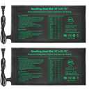 Bestio Seeding Heat Mat 10"x 20.75", 2 Pack Waterproof Durable Heat Mat for Seed Starting, UL and MET Certified Plant Heating Pad for Seed Germination, Hydroponics, Greenhouses