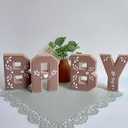 Wooden 3D Mexican Baby Letters, (BABY)