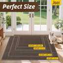 JSEI Door Mat for Entrance, TPR Non-Slip Backing, 36" x 60", Light Brown | Washable Low Profile Doormat for Front Door & Back Door, Absorbent Entryway Rugs for Wet Shoes & Dirty Paws