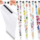 Yesland 50 Pack Sublimation Blank Lanyards White, Heat Transfer Neck Lanyards for Custom Lanyards with Detachable Buckles for ID Badge, Holder, Keychain