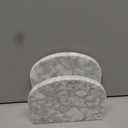 Marble Napkin Holder for Table, White Upright Napkin Holders for Paper, Standing Napkin Dispenser for Kitchen, Dining Room, Party Hotel, Cafe, Bar