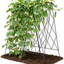 Cucumber Trellis 2 Pack,Foldable A-Frame Garden Trellis | for Raised Bed Garden Grow Support with Plant Support Clips, Twist Ties for Cucumber Tomato Climbing Plant Flower