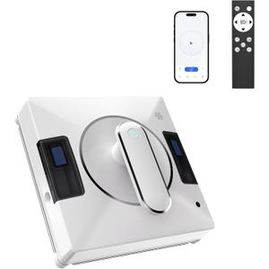 Smart Window Cleaning Robot With Dual Water Spray,3800pa Suction, Multiple Anti - Fall Protection,AI Path Planning,App & Remote Control,Ideal Window Washer Robot For High-Rise Windows And Glass Doors
