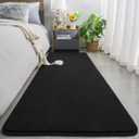 Amearea Modern Soft Hallway Runner Rug, 2x8 Feet Area Rug Runners for Hallways, Washable Runner Rugs, Non Slip Memory Foam Rug Black Runner Rugs Carpet for Entrance Kitchen Kids Room Decor