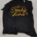 Disco Costume 70s Vintage Men Women Retro Mayor Of Funky Town T-Shirt (Small, Black)