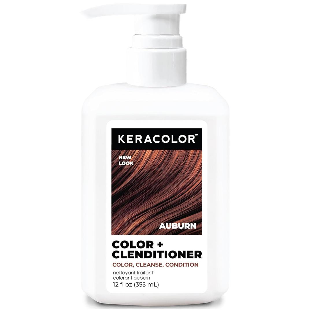 Keracolor Color + Clenditioner 3-in-1 Color-Depositing Conditioner, Gently Cleanses & Conditions, Semi-Permanent Hair Color, 23 Shades, 12 Fl Oz