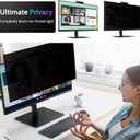 Peslv Computer Privacy Screen 19 Inch for 5:4 Standard Monitor, Removable 19inch Anti Blue Light Glare Shield Monitor Privacy Filter (14 13/16" x 11 7/8")