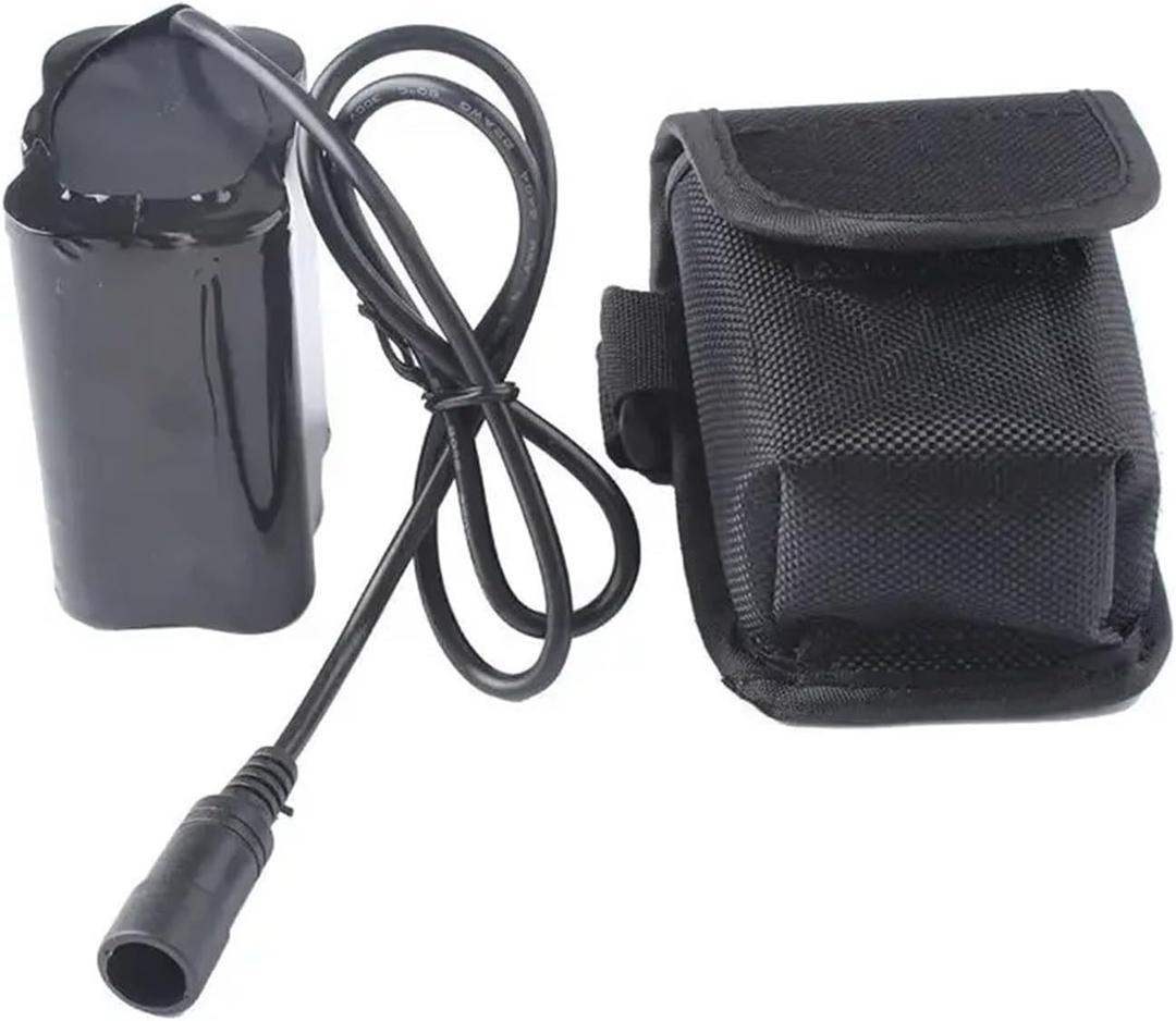 8.4V 12000mAh Bike Light Battery 6* Cell, Battery Bag, Charger, For LED Light Headlamp Camping Light Flashlight Bike Flashlight Bike Headlight(1pcs battery+1pcs Bag)