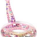 Ginkago Pool Floats Inflatable Swimming Rings Mermaid Tail Tubes Glitters Water Party Summer Beach for Kids and Adults (Small)