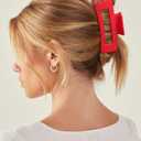 HAIMEIKANG 3 PCs Fruit Hair Claw Clips for Women - Non Slip Strong Hold Cute Non-slip Stylish Accessories for Thick Thin Hair (Strawberry Hair Clips)