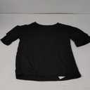 Womens Blouses Ruffle Sleeve Top V Neck Shirts Casual Outfit Bell Sleeve Cute Tee Spring Fall Summer Fashion Clothes (Medium, Black)