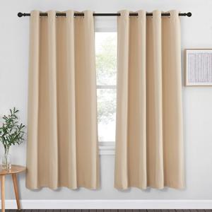 NICETOWN Blackout Drapery Curtain Panel - Window Treatment Thermal Insulated Solid Grommet Blackout Curtain/Panel/Drape for Bedroom (Biscotti Beige, 1 Panel, 52 by 72 inches) NICETOWN Blackout Drapery Curtain Panel - Window Treatment Thermal Insulated Solid Grommet Blackout Curtain/Panel/Drape for Bedroom (Biscotti Beige, 1 Panel, 52 by 72 inches)
