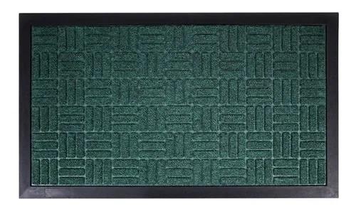 Indoor Door Mat Outdoor Front Entrance Doormat,Small Heavy Duty Rubber Outside Floor Rug for Entryway Patio Waterproof Low-Profile, Green, Size: 29.5" x 17.25"