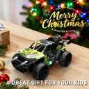 WRTWRT 1:18 RC Monster Truck for Boys, Kids 4-7-8-12All-Terrain Off-Road Remote Control Car with LED Lights & Spray, 40 Min Playtime, 2.4GHz Fast Response Graffiti RC Truck Jeep Toy