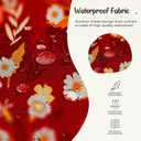 Outdoor Chaise Lounge Chair Cushion 75.1 x 22.8 x 4.7 Inches 100% Waterproof Replacement Cotton Patio Pool Lounge Chair Cushion for Outdoor Furniture with Ties, Red Peony