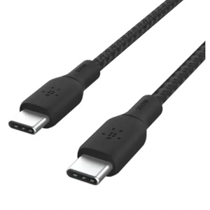 Belkin - BOOST↑CHARGE Braided USB-C 2.0, Fast Charging Cable 100W for iPhone, iPad, MacBook, Samsung, Nintendo Switch 2 & More - Black