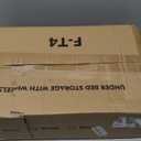 Under Bed Storage with Wheels, 4 Pack Under bed Storage Containers with Clear Lids & Zippers, Under Bed Shoe Storage Organizer, Rolling Underbed Storage for Clothes, Shoes, Blankets (Grey)