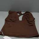 REORIA Women's Halter Tops Plunge Neck Backless Double Lined Sexy Going Out Crop Tops Summer Outfits 2026 XL