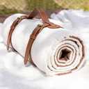 Tiny Land Picnic Blankets, 2 in1 Double Layer Waterproof Mat + Blanket, Foldable Beach Mat,Outdoor Blanket, Portable Camping Blanket, Extra Large Beach Mat, for Camping Park Beach Grass (White)