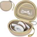 Headphone Case for Beats Solo 4/ for TOZO HT2/ for Glynzak/for Beats Studio Pro/for Beats Solo3/ for Beats Studio3 On-Ear Headphones, Foldable Bluetooth Wireless Headset (Extra Large) - Khaki