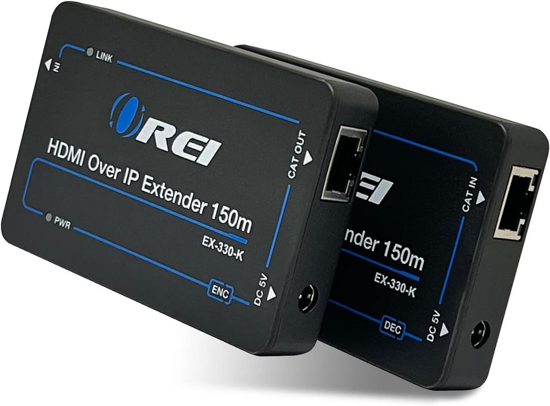 OREI HDMI Over Ethernet Extender with CAT5/CAT6, Upto 330 Feet - HDMI Loop Out - 1080P Full HD Signal Distribution with Support for one to Many Connection. (TX & RX Kit)