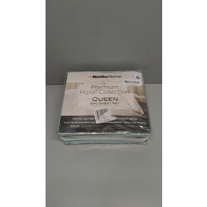 Mueller Luxury 6 Piece Queen Sheet Set - Ultra-Soft 1800 Series, Cooling & Breathable Hotel Quality Bed Sheets, Deep Pocket up to 16" - Hypoallergenic, Wrinkle-Resistant, Oeko-TEX, Aqua (Queen, Aqua)