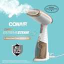 Conair Handheld Garment Steamer for Clothes, Turbo ExtremeSteam 1875W, Portable Handheld Design, Strong Penetrating Steam, White / Champagne (One Size)