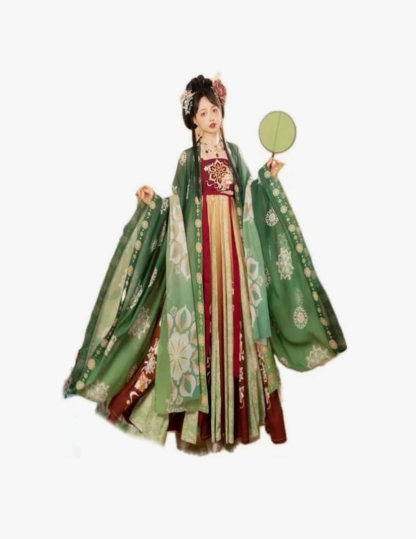 Hanfu Dress Women Chinese Ancient Hanfu Carnival Cosplay Costume Summer Hanfu Green Set Extra Large Size