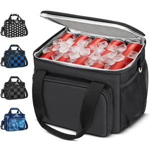 Coobiiya Insulated Lunch Box for Men & Women, Leakproof Lunch Bag Cooler Bag with 4 Pockets,Heavy Duty Lunch Bags Men Cooler Bags for Camping, Travel, Work Kayaking & Beach