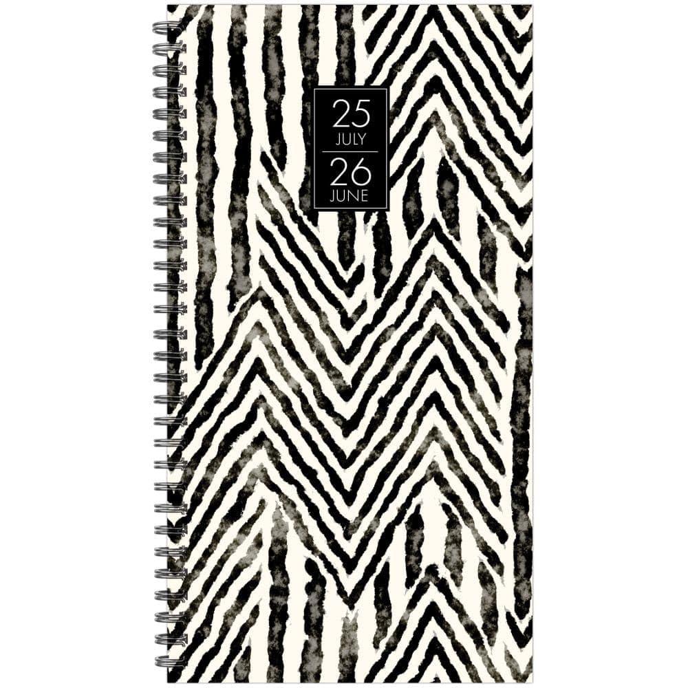 2 x Willow Creek Press Softcover Weekly Spiral Planner, Boho Black July 2025 - June 2026 3.5" x 6.5" Softcover Weekly Spiral Planner