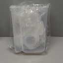 TBMAXS 5-7 Lbs Dog Cat Food Storage Container, Portable Travel Pet Food Storage Container with Measuring Cup, Easy-Pouring Bird Seed Dispenser, Airtight Rice Cereal Oatmeal Flour Dispenser -White