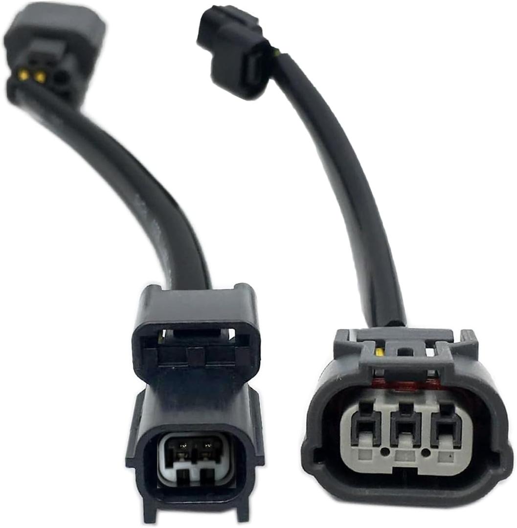 Micarun 2 Pcs LED DRL Adapter to Parking Light Adapter Wiring Harness Connector Pigtail Plug Fit for Honda Accord Headlight swap 2013-2015 4cyl with high-Beam DRL