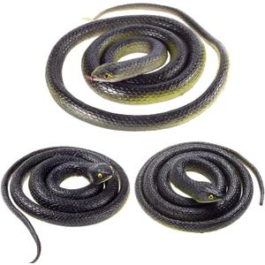 3-Pack Ultra-Realistic Rubber Snakes for Halloween Decorations, Garden Bird Scare, Pranks Large Fake Black Mamba Toy (47 & 31.5) Durable Outdoor/Indoor Props