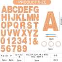 BEISHIDA 116 PCS A-Z DIY Letter Banner Kit Make Your Own Banner Including 111 Letters and Numbers 3 Rope and 2 Threading Device,Customized for Birthday Graduation Wedding Decor Light Orange