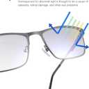 YIMI Mens Blue Light Glasses Men Computer Gaming BlueLight Blocking Glasses Metal Anti Eyestrain Clear Lens Eye Protection