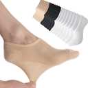 10 Pairs No Show Socks Womens, Athletic Casual Lightweight Thin Sock Low Cut Ankle Sock for Sneakers/Tennis Shoes/Slip On (8-11, 4 White/3 Black/3 Nude-10 Pairs)