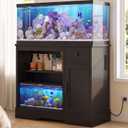 Heybly 20-29-37 Gal Fish Tank Stand with Power Outlets & Cabinet HAS012BK