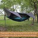 AnorTrek Camping Hammock with Mosquito Net, Double & Single Lightweight Portable Hammocks with Tree Straps, Parachute Hammock for Camping, Backpacking