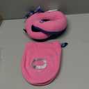 BCOZZY Kids Travel Neck Pillow (3-7 Y/O)- Patented Soft Toddler Pillow for Head & Chin Support in Car Seat, Airplane, and Road Trip Sleeping. Adjustable Size. Fully Washable. Carry Bag. Small, Pink