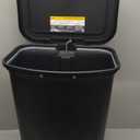 Glad 13 Gallon Trash Can | Plastic Kitchen Waste Bin with Odor Protection of Lid | Hands Free with Step On Foot Pedal and Garbage Bag Rings, Black