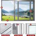 50Ft Weather Stripping Door Seal Self-Adhesive Seal Strip for Door and Window 0.35" Wide x 0.35" Thick, Gray