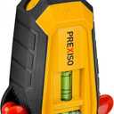 PREXISO 2-in-1 Line Laser Level with Magnetic Stud Finder, Compact Wood Detector with Bubble Vials for Accurate Marking, Multi Surface Wall Scanner Tool for Hanging Pictures Non-Electronic Stud Finder