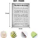 The Man in the Arena Poster Motivational Quote Canvas Print Positive Speech Quotes Posters Inspirational Canvas Wall Art Office Home Wall Decor Gift 16x24Inch (Canvas Framed)