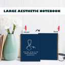BearCake Nurse Notebook, Nursing Student Gifts,Stethoscope Medical Doctor Notebook Journal,Future Nurse Doctor Medical Student Nurse Graduation Gifts, Hardcover Spiral Notebook 5.5x8.3 Navy Blue (white-annotation-deep blue)